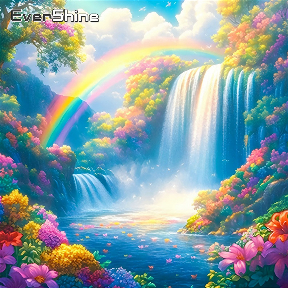 Embroidery Daisy - Broderie Diamant EverShine Paysage Cascade Mosaïque