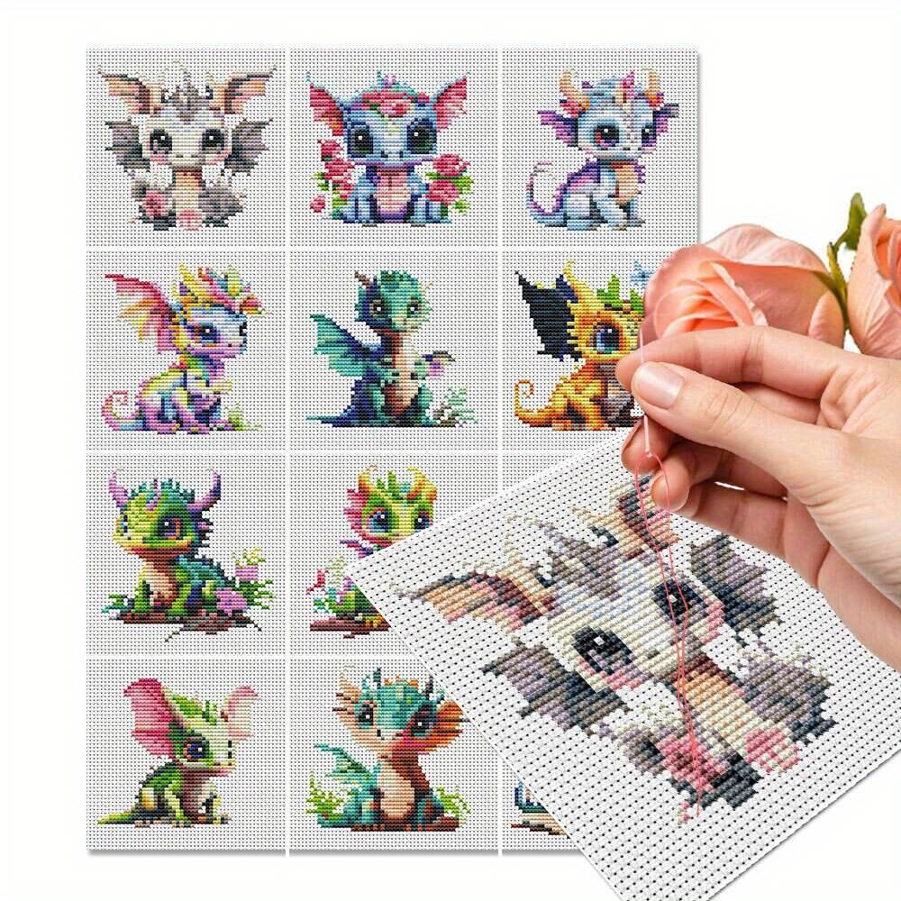 Embroidery Job - Kit de broderie en tissu imprimé