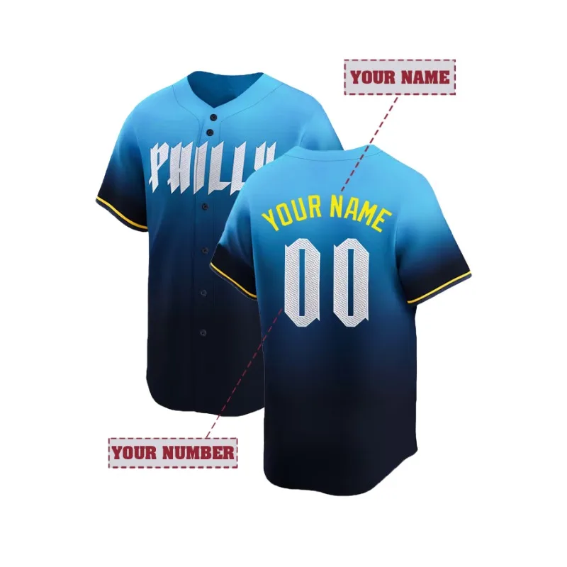 Embroidery Men Shirt - Maillot de Baseball brodé pour hommes,