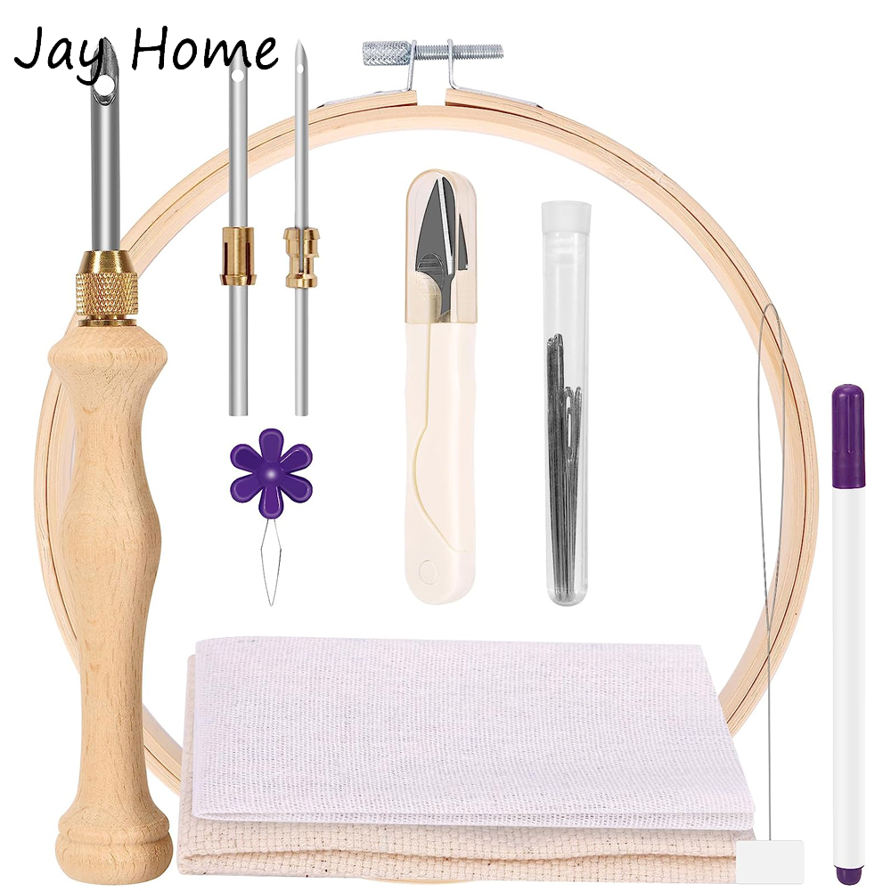 Punch Needle Handle - Kit de démarrage d'aiguille de poinçon