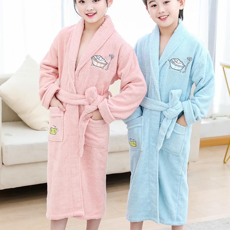 Embroidery Towel - Peignoir pour enfants, tissu serviette en