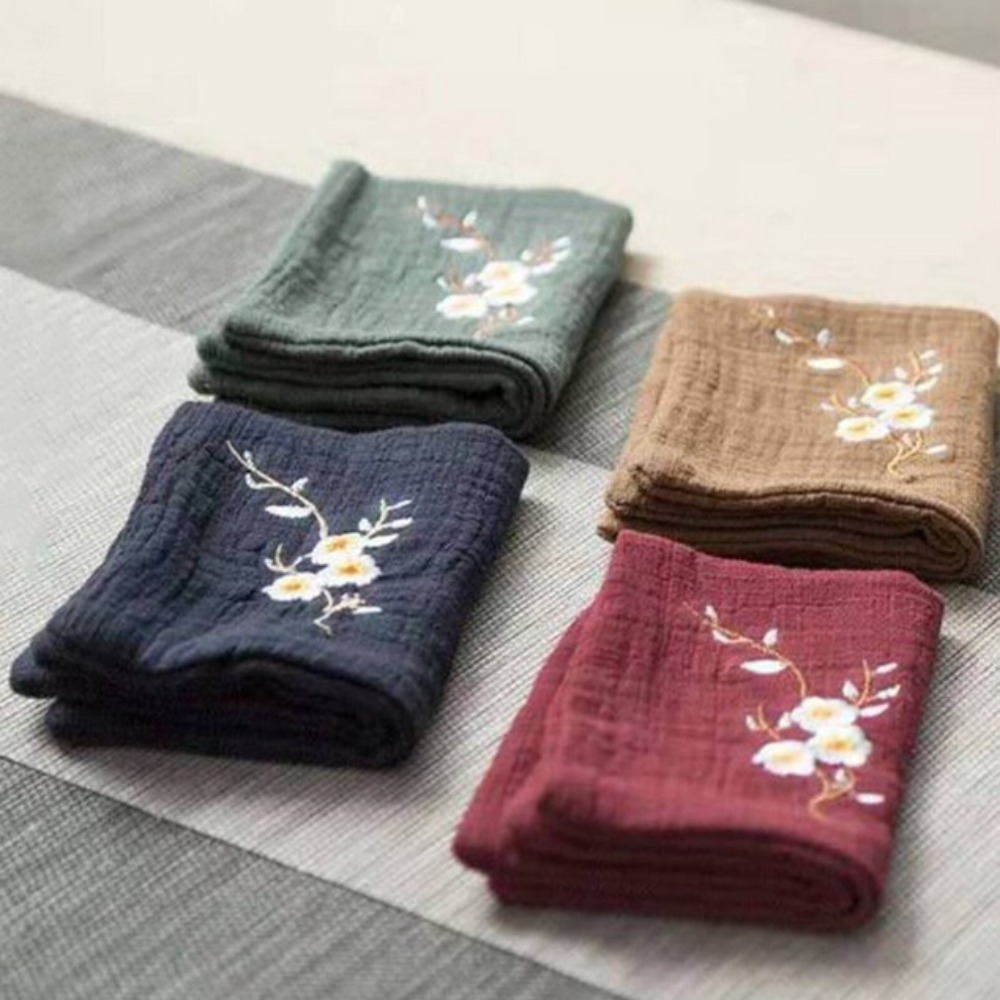 Embroidery Towel - Chiffon à thé en coton pratique,