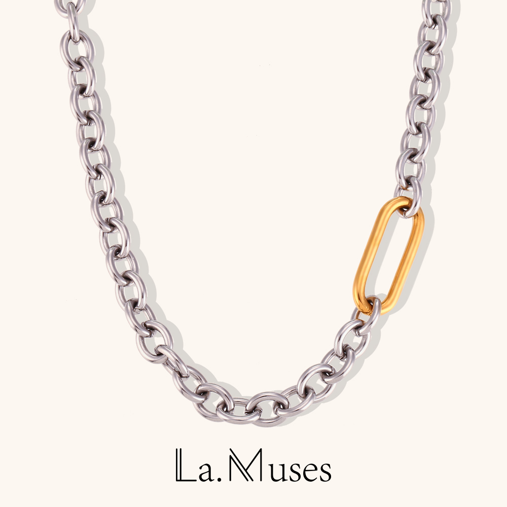 Embroidery Chain Stitch - Colliers La.Muses Punk en acier inoxydable