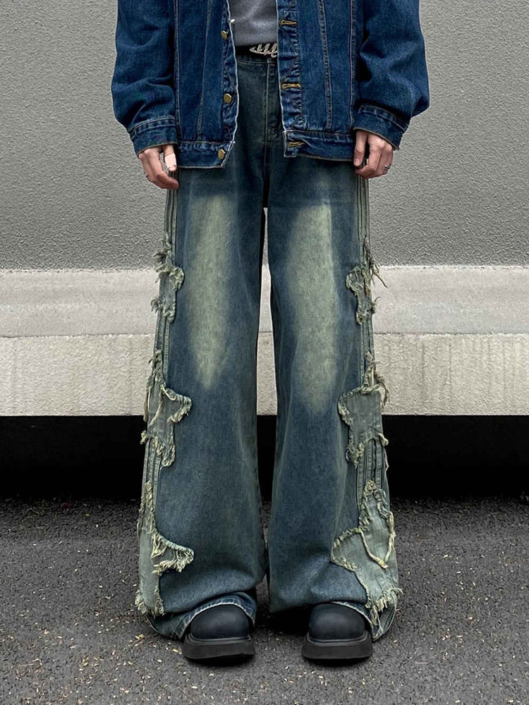 Embroidery On Jeans - 2026 Ropa Y2K Streetwear Jean Baggy
