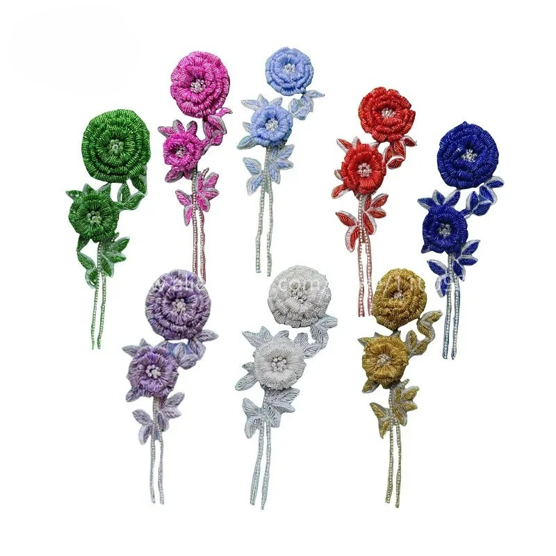 Embroidery Roses - NOUVELLES fleurs de poitrine roses perlées