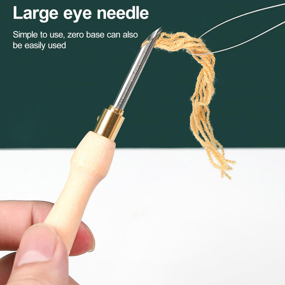 Punch Needle Handle - Aiguille à broder manche en bois