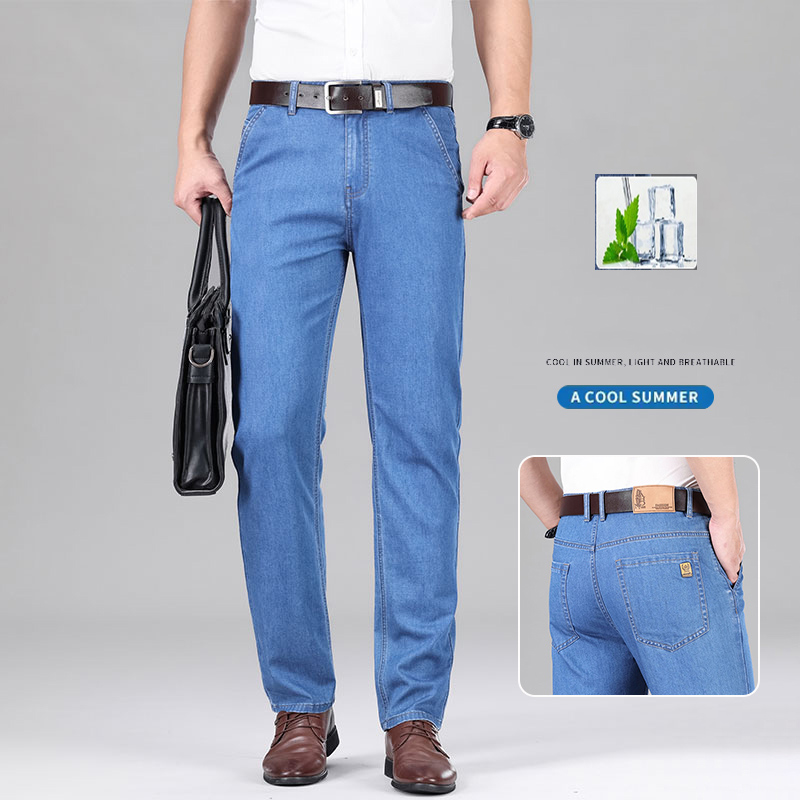 Embroidery On Jeans - Jean en tissu Lyocell pour hommes,
