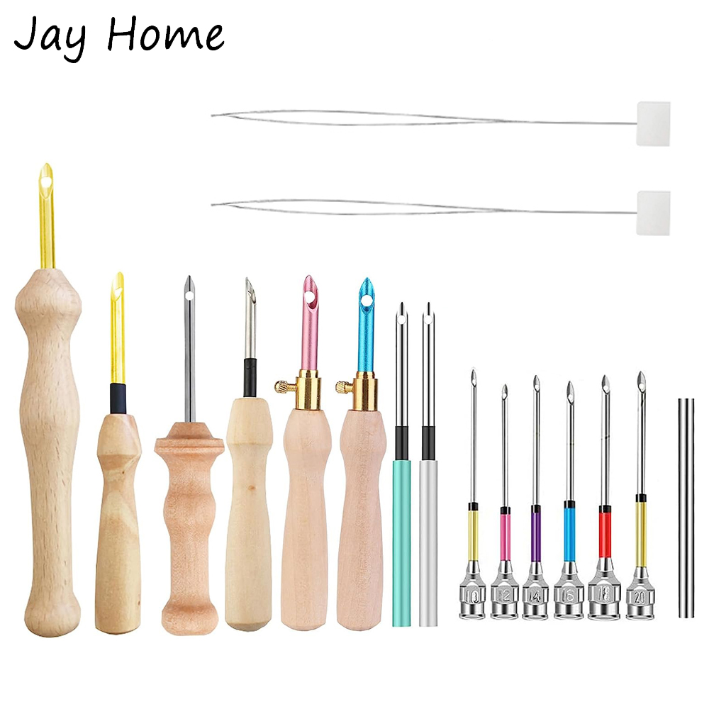 Punch Needle Handle - Kit de poinçonnage en bois pour