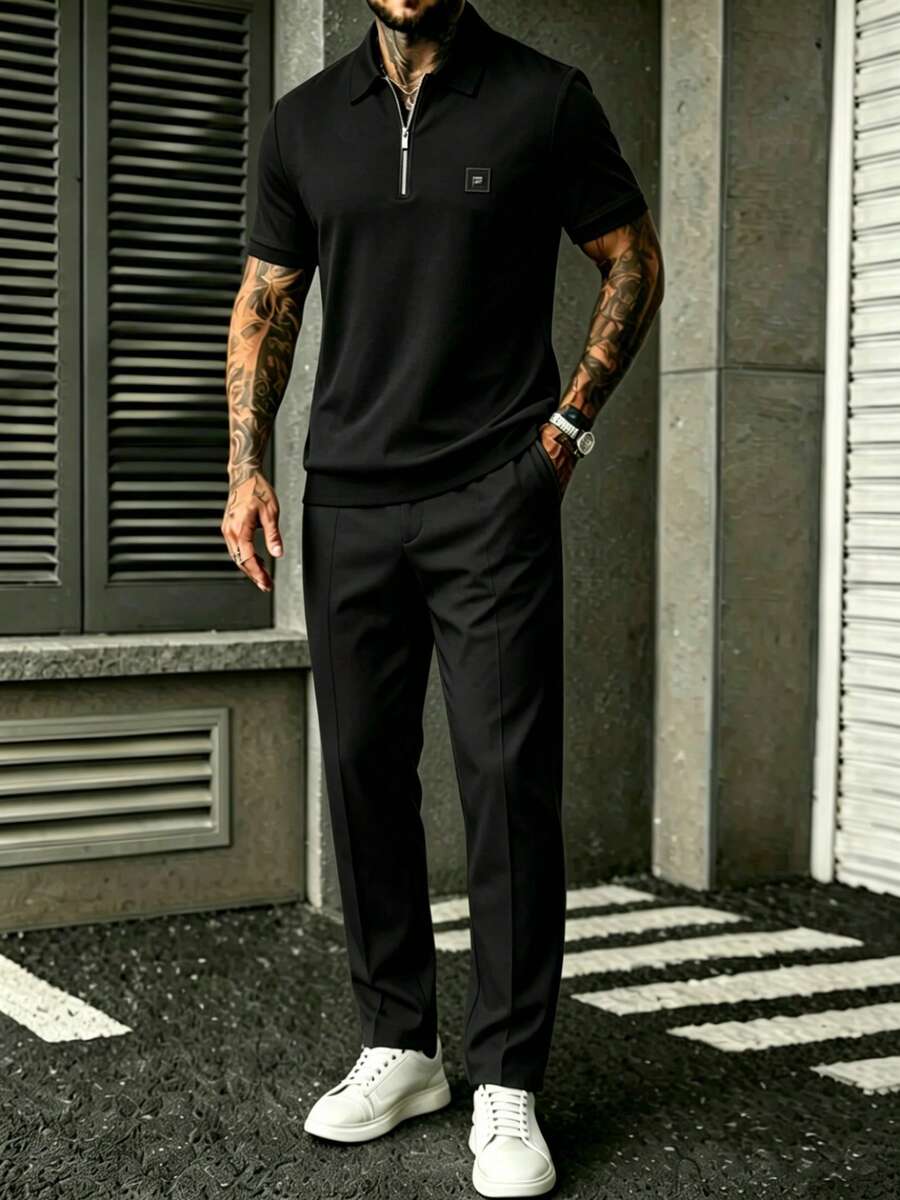 Embroidery Men Shirt - Ensemble chemise et pantalon pour homme,