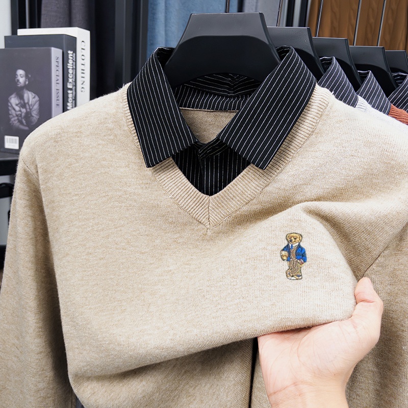 Embroidery Men Shirt - Pull tricoté homme de haute qualité,