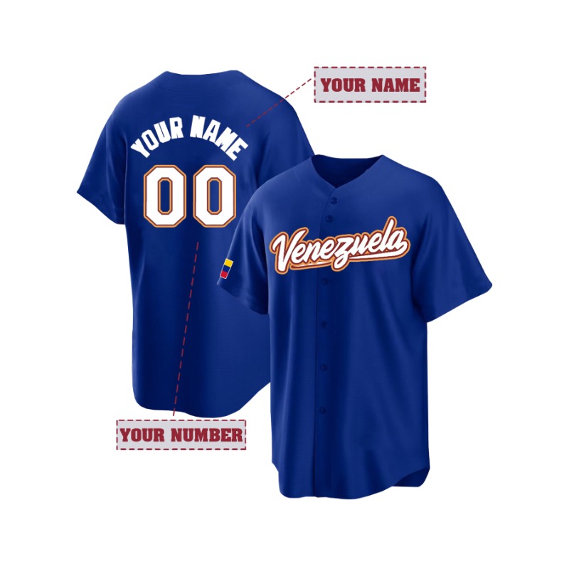 T-shirt de baseball Venezuela  - Embroidery Men Shirt avis et prix