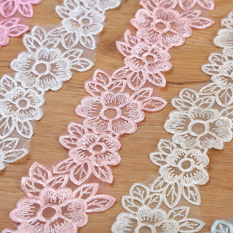 Rubans de dentelle en Organza  - Embroidery Flower Pattern avis et prix