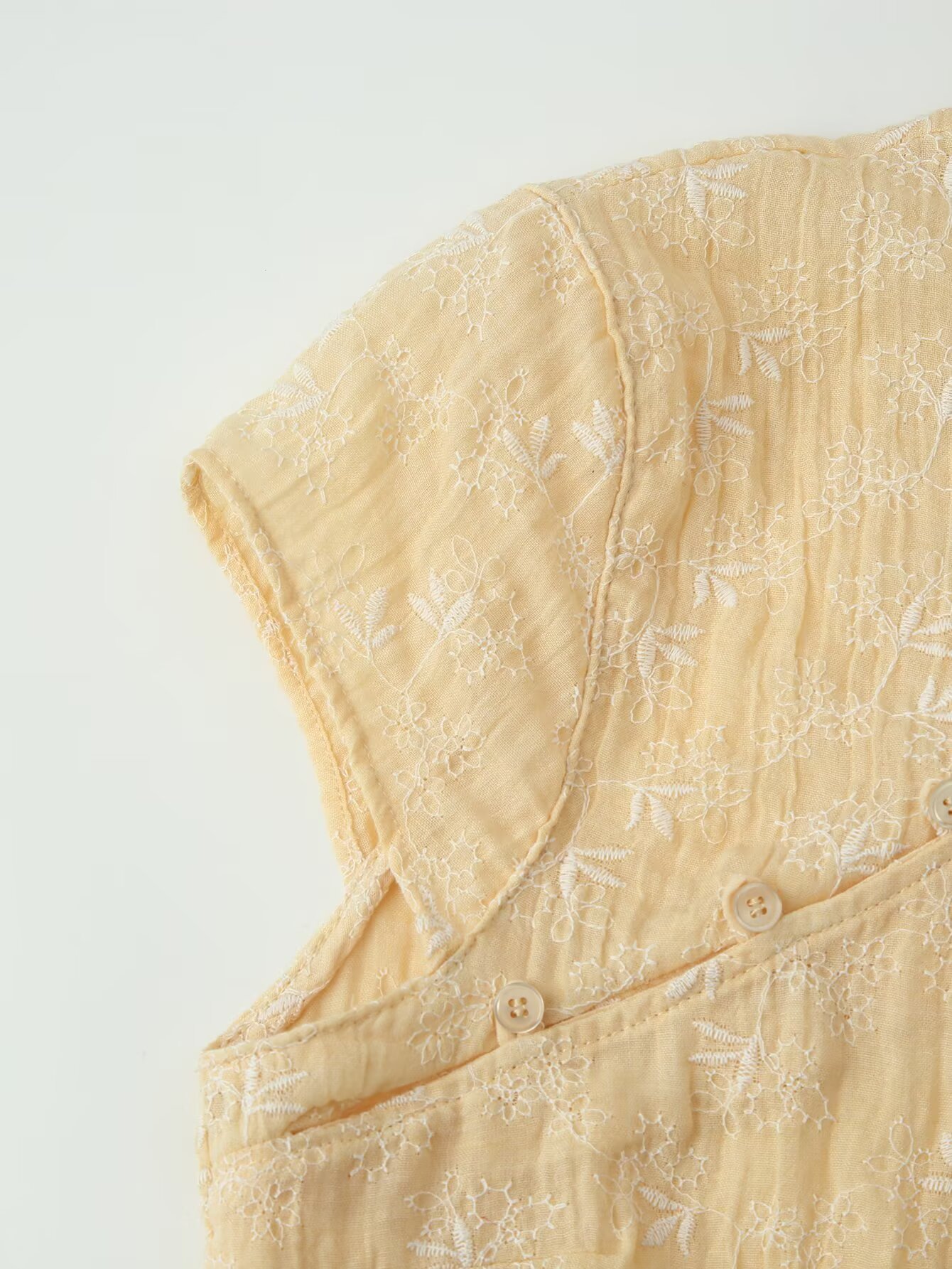 Chemisier Qipao jaune brodé de - Embroidery Yellow avis et prix