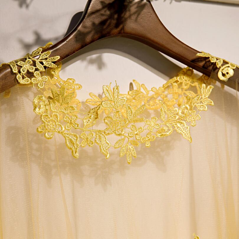 Pashmina en maille jaune brodé - Embroidery Yellow avis et prix