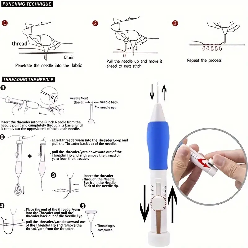 Kit de broderie pour adultes d - Punch Needle Handle avis et prix
