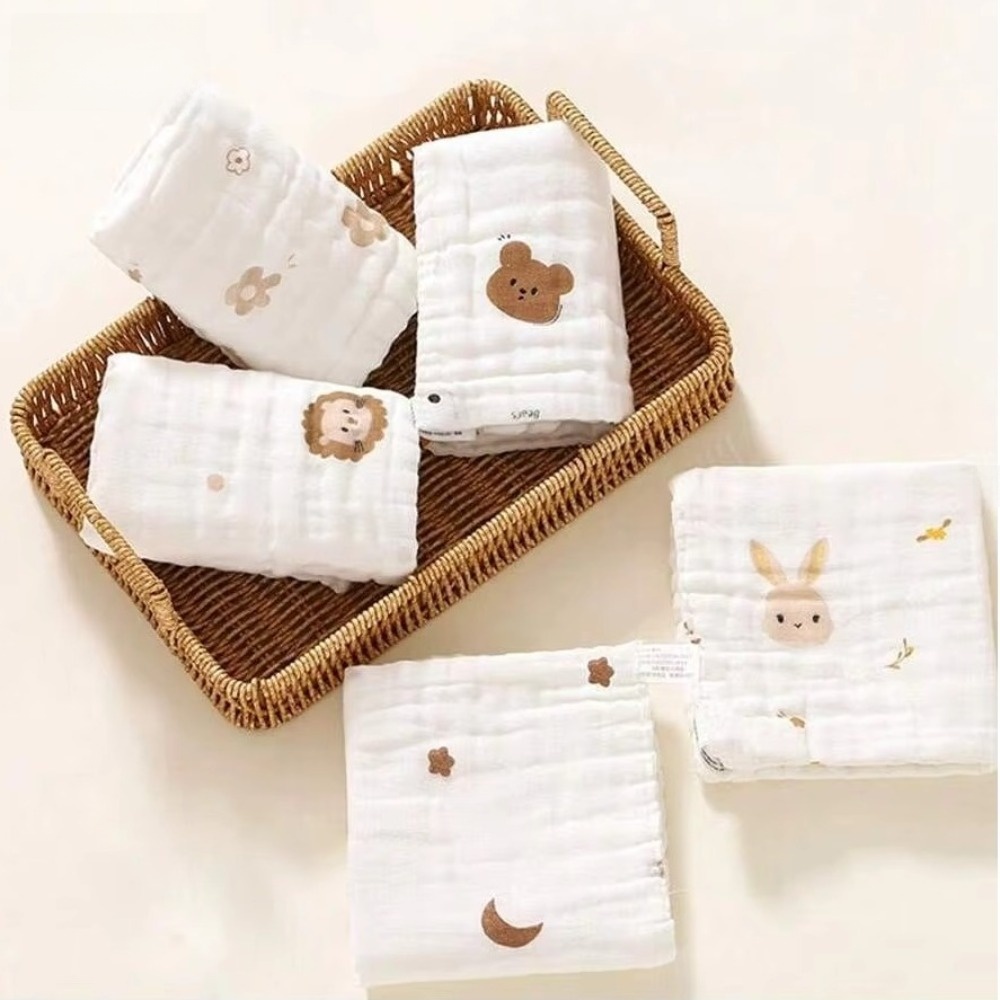 Lot de 2 lingettes carrées dou - Embroidery Towel avis et prix