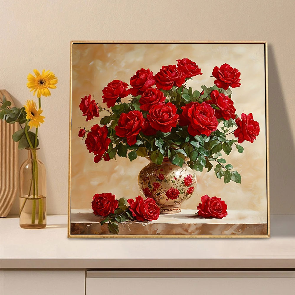 Rose diamant peinture plein ca - Embroidery Roses avis et prix