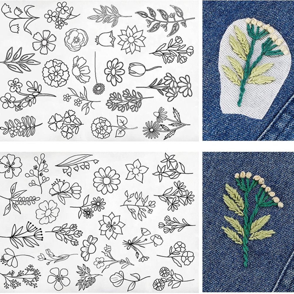 Papier de transfert de broderi - Embroidery Flower Pattern avis et prix