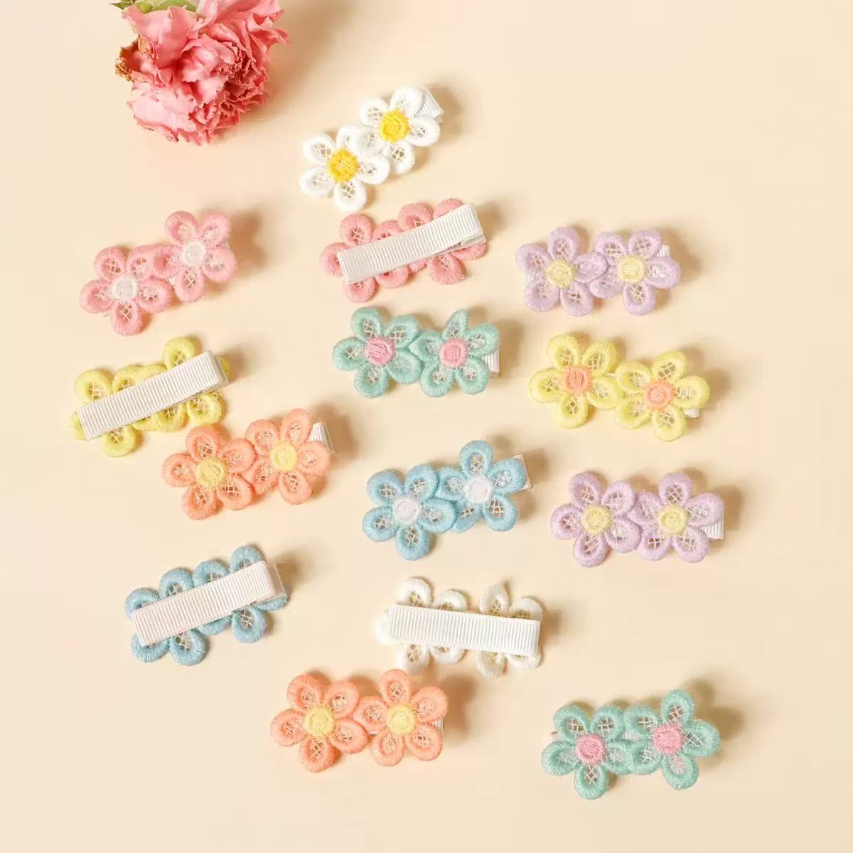 14 pinces à cheveux brodées mo - Embroidery Daisy avis et prix