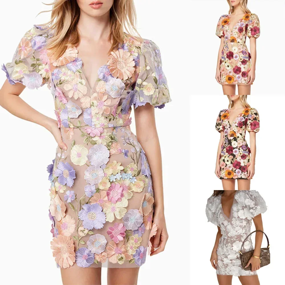 Robe Sexy brodée à fleurs, col - Embroidery Zara avis et prix