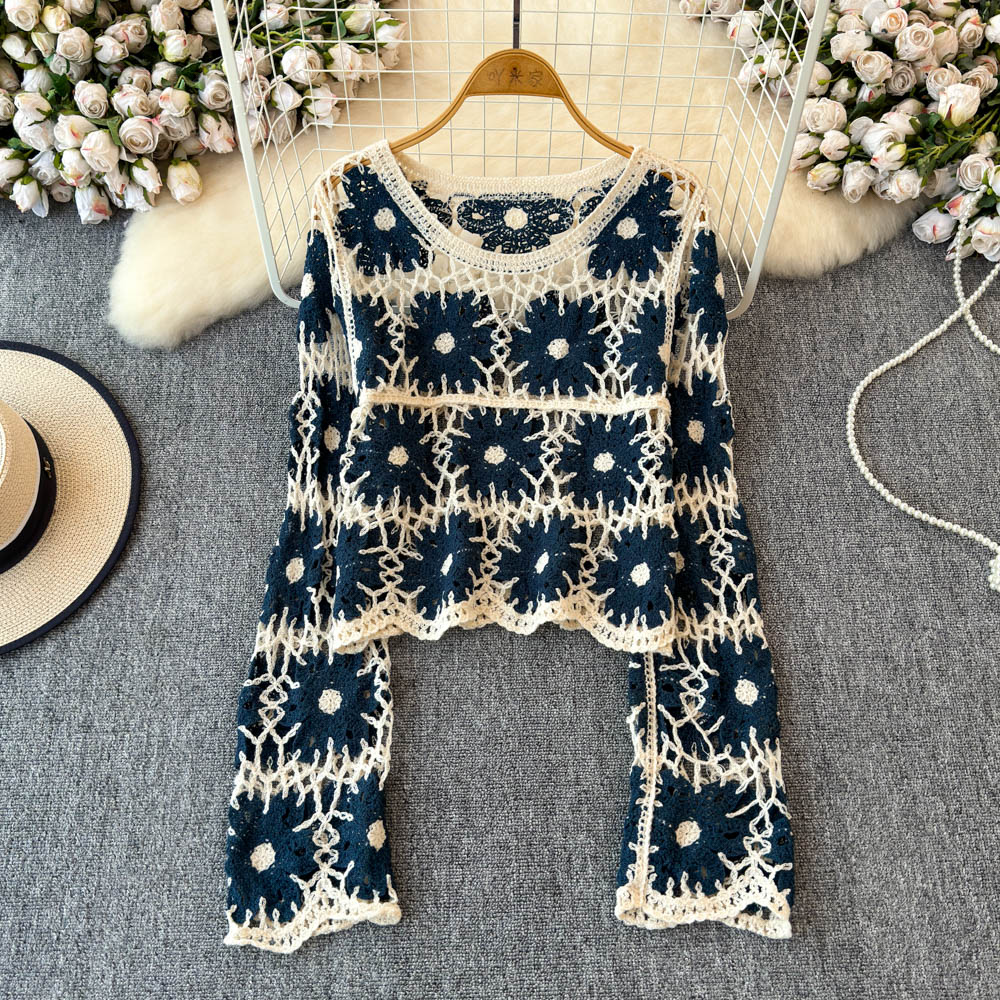 Haut en crochet floral pour fe - Embroidery Daisy avis et prix