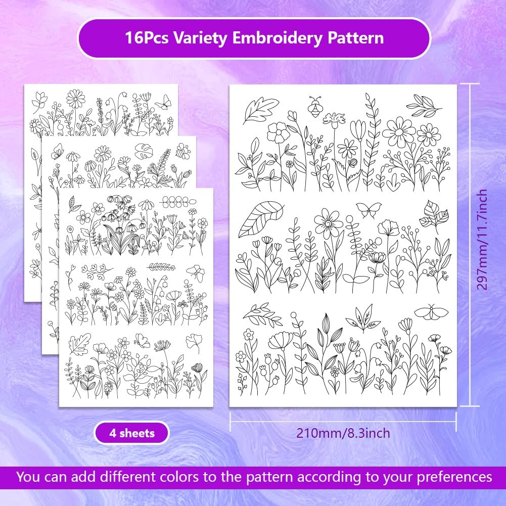 Stabilisateurs de motifs de br - Embroidery Flower Pattern avis et prix