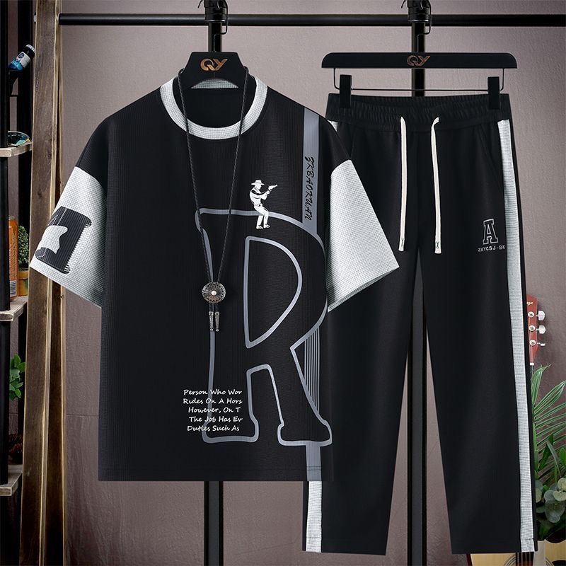 Ensemble sportif tendance d'ét - Embroidery Men Shirt avis et prix