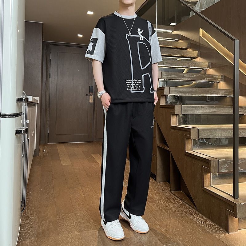 Ensemble sportif tendance d'ét - Embroidery Men Shirt avis et prix
