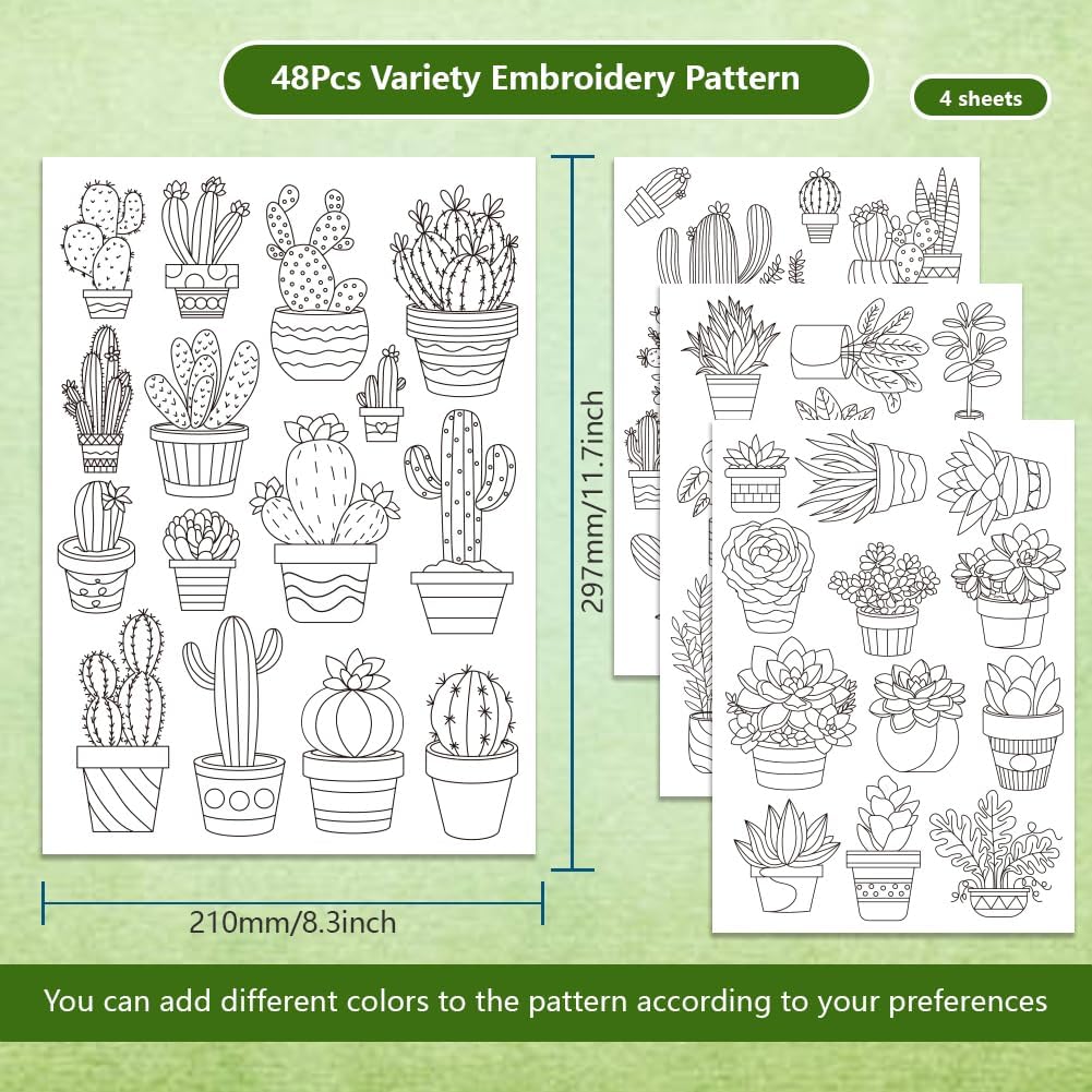 Kit de broderie auto-adhésif C - Embroidery Flower Pattern avis et prix