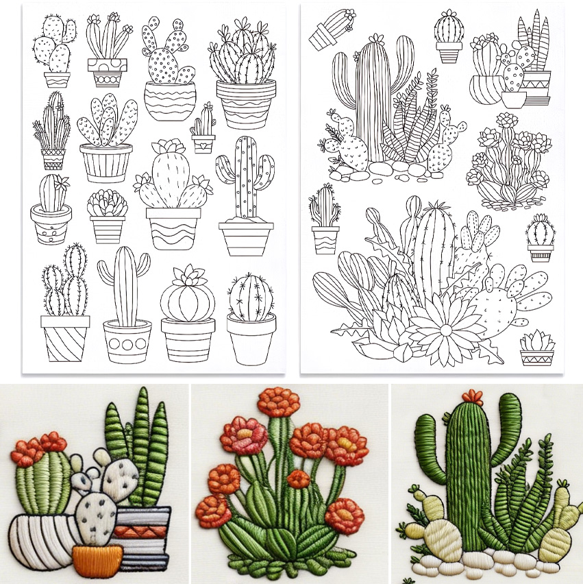 Kit de broderie auto-adhésif C - Embroidery Flower Pattern avis et prix