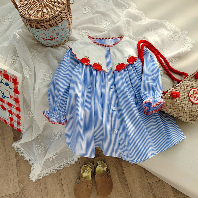 Robe pour filles brodée pommes - Embroidery Unique Design avis et prix