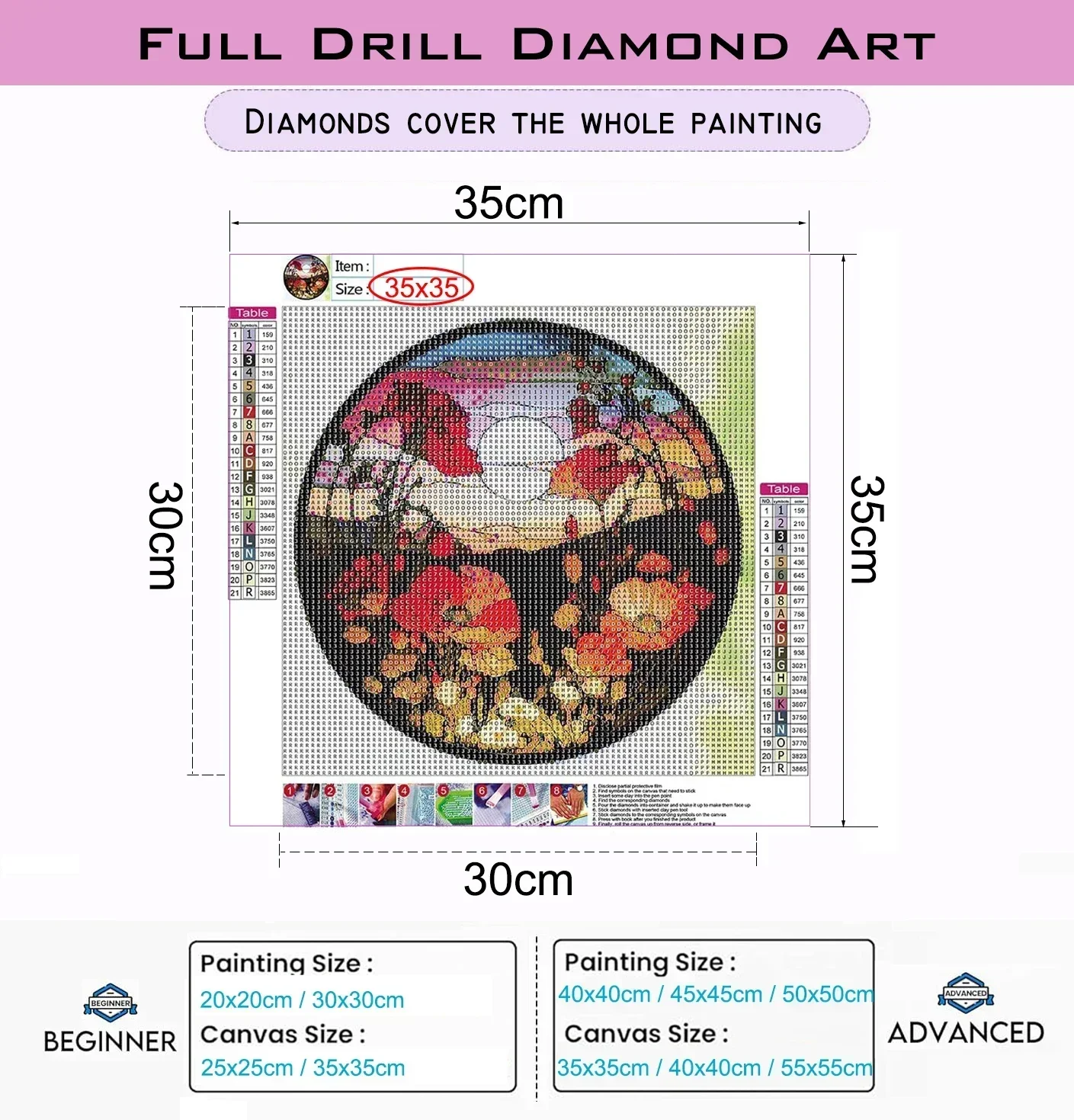 Kit de peinture de diamant de  - Embroidery Lips avis et prix