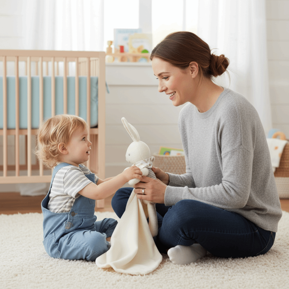 Doudou carré pour bébé en form - Embroidery Towel avis et prix
