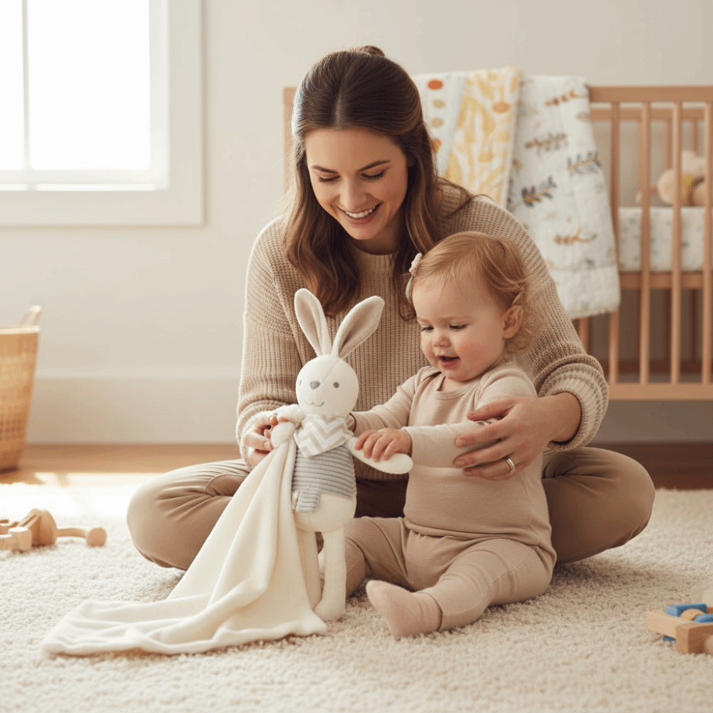 Doudou carré pour bébé en form - Embroidery Towel avis et prix