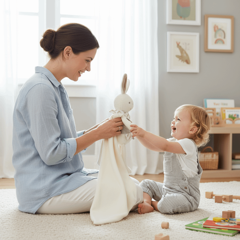 Doudou carré pour bébé en form - Embroidery Towel avis et prix