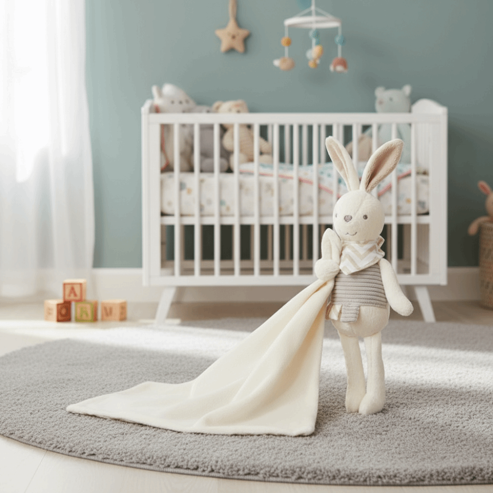 Doudou carré pour bébé en form - Embroidery Towel avis et prix