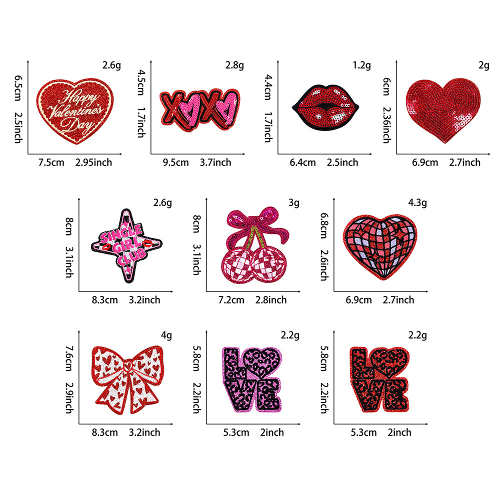 10 pièces/ensemble 2026 nouvel - Embroidery Lips avis et prix