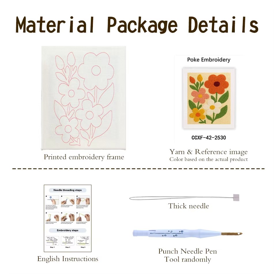 Kit de broderie au poinçon pou - Punch Needle Handle avis et prix