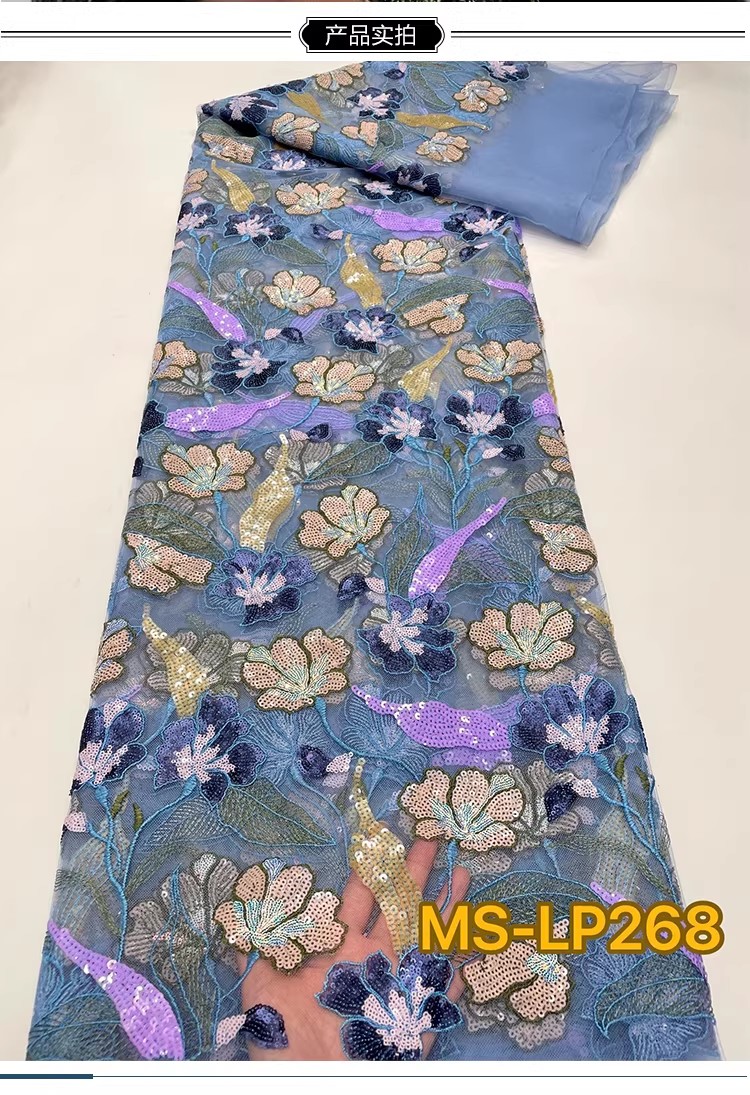 Tissu en maille douce de 1 yar - Embroidery Flower Pattern avis et prix