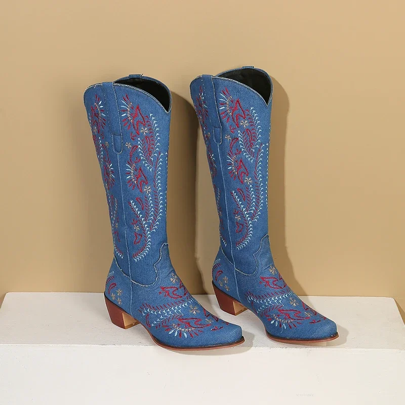 Bleu Denim Western Cowgirl gen - Embroidery On Jeans avis et prix