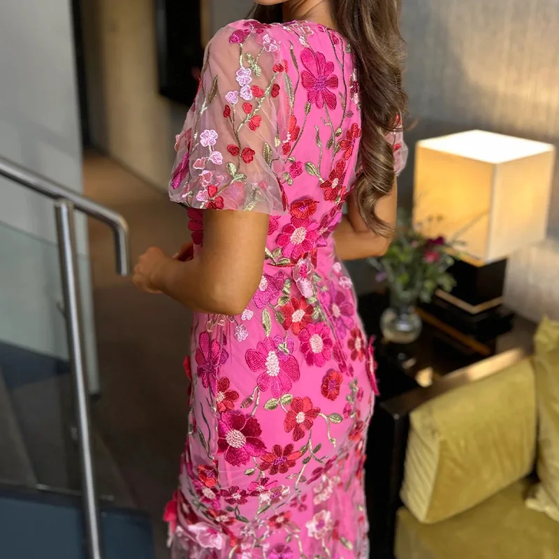 Robe de soirée pour femme, col - Embroidery Zara avis et prix