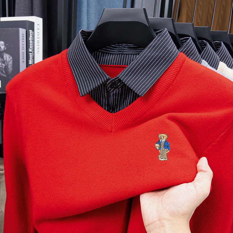 Pull tricoté homme de haute qu - Embroidery Men Shirt avis et prix