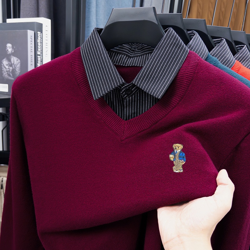 Pull tricoté homme de haute qu - Embroidery Men Shirt avis et prix